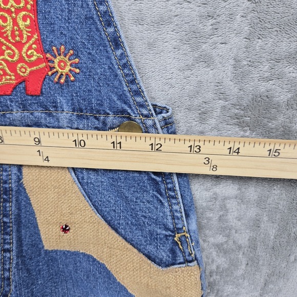Vintage Bon Bon USA Girl's 4T Overalls Denim Blue 100% Cotton Cowgirl‎ Western - Picture 6 of 10